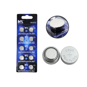 BATERIA ALCALINA AG13 LR44 C/10 UN. 1,5V MAX-AG13