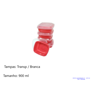 POTE QUADRADO 900ML    RS0008