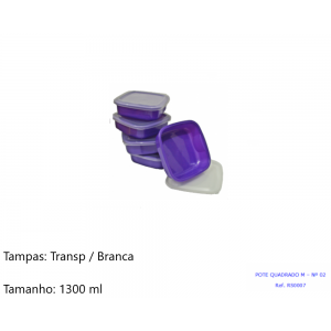 POTE QUADRADO 1300 ML RS0007