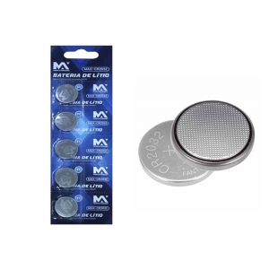 BATERIA DE LITIO CR2032 C/5 UN. 3V MAX-CR2032