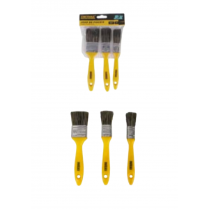 JOGO DE PINCEL CABO DE PLASTICO COM 3 PCS 3/4