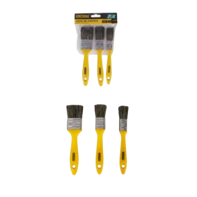 PINCEL CABO DE PLASTICO COM 3 PCS 3/4