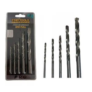 KIT DE BROCAS AÇO RAPIDO METAL C/ 5 PCS  4,5,6,8,10MM STARTOOLS AR0124