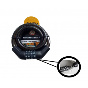 CADEADO DE SEGREDO P/ BICICLETA 100CM X 10MM 48003