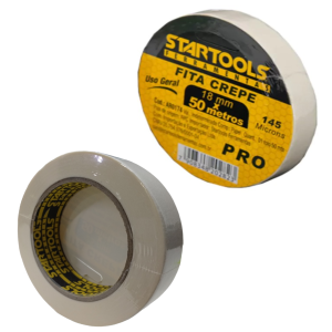 FITA CREPE ROLO 50MT X 18MM STARTOOLS AR0174