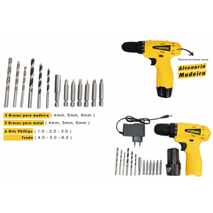 PARAFUSADEIRA NA MALETA 12V RECARREGAVEL C/ 1 BATERIA STARTOOLS AR0290