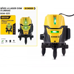 NIVEL A LASER COM 5 LINHAS BOM-6211