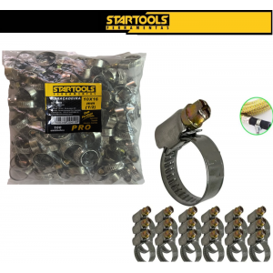 ABRAÇADEIRA DE AÇO INOX 10X16 MM ALEMÃO PACOTE C/ 100 PCS STARTOOLS AR0258