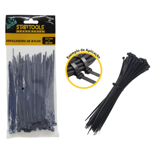 ABRAÇADEIRA DE NYLON ENFORCA GATO 2,5 X 80 MM COM 100 PCS AR0139