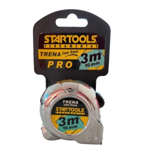 TRENA CROMADA DE 3 MTS 16 MM COM TRAVA E COM IMÃ STARTOOLS AR0111