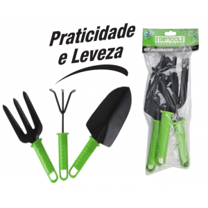 KIT JARDINAGEM COM 3 PCS STARTOOLS AR0318
