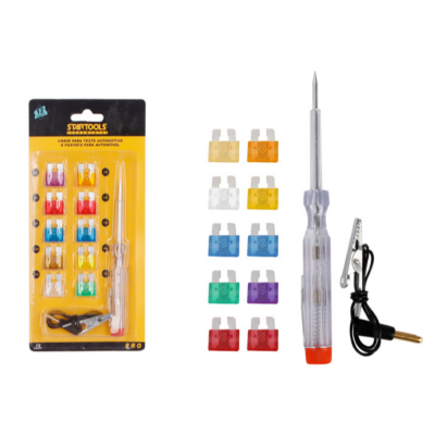 KIT FUSIVEIS C/ CHAVE TESTE P/ AUTOMOVEL LAMINA GRANDE C/ 10 PCS N+2027