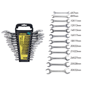 JOGO CHAVE DE BOCA FIXA  C/12 PÇS 6X7,8X9,10X11,12X13,14X15, 16X17,18X19, 20X22, 21X23, 24X27, 25X28, 30X32 MM AR0728