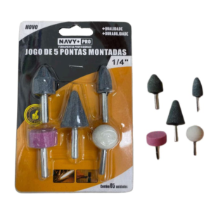 JOGO DE PONTAS ABRASIVAS RETIFICA COM 5 PCS NAVY 40028