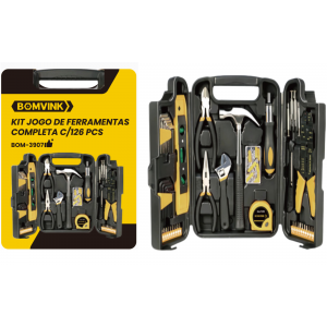 KIT FERRAMENTAS MALETA BASICAS COM 126 PCS BOM-3907