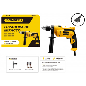 FURADEIRA DE IMPACTO ELETRICA 1050W 220V -50HZ/60HZ BOM-9522