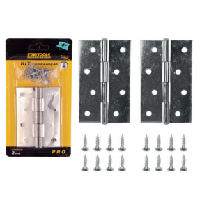 KIT DOBRADIÇAS DE AÇO 4