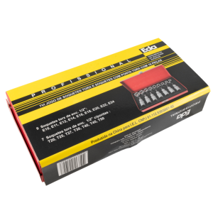 KIT FERRAMENTAS MALETA SOQUETES TORX  COM 16 PÇS  EDA 7VI 005993