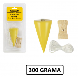 PRUMO DE CENTRO PARA PEDREIRO EM AÇO 300G  BOM-6806