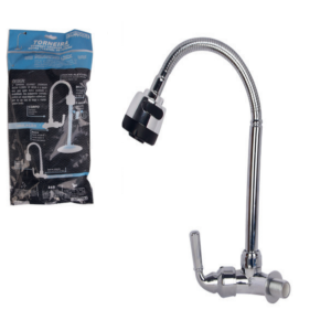 TORNEIRA PVC/INOX GOURMET CROMADA C/ DUCHA FLEXIVEL DE PAREDE STARTOOLS AR0782