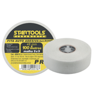 FITA DE MALHA AUTOADESIVA DRYWALL 4,8CM X 100 METROS AR0270