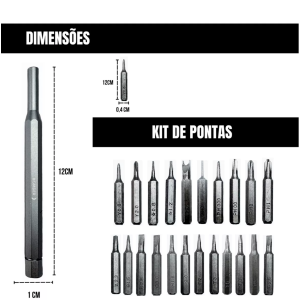 KIT CHAVE INTERCAMBIAVEL PROFICIONAL BOM-3107