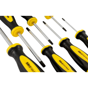 CONJUNTO COM CHAVE TORX  T-10 A T-40 C/ 7 PCS CABO EMBORRACHADO EDA 9TH