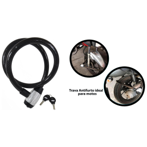 CADEADO PARA MOTOCICLETA 20MM X 100CM LC-2210