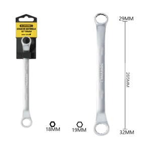 CHAVE ESTRELA ESTRIADO 18 X 19MM BOM-1236