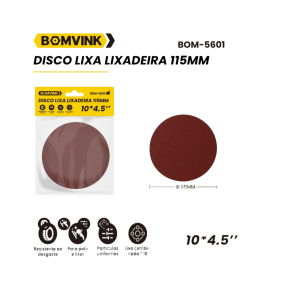 DISCO DE LIXA COM VELCRO MISTA  C/10 PCS 4.5