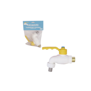 TORNEIRA DE ESFERA LATÃO E PVC 1/2