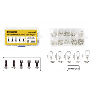 KIT MALETA COM TERMINAL ELETRICO GARFO 200 PCS BOM-5515