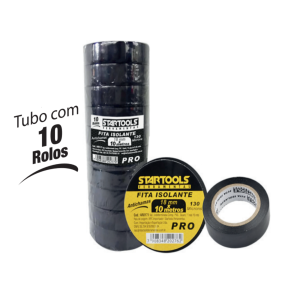 FITA ISOLANTE 18MM X 10M PACOTE COM 10 UNIDADES STARTOOLS AR0171