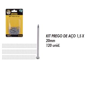 KIT DE PREGO COM 120 UNIDADES 1,5 X 20MM STARTOOLS AR0683