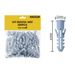 KIT DE BUCHA 12MM COM 100 PCS BOM-5310