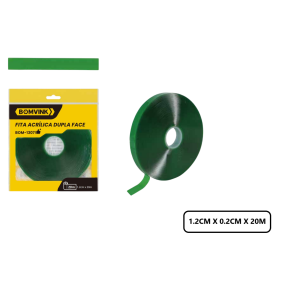 FITA ACRILICA DUPLA FACE 1,2C X 20M BOM-1307