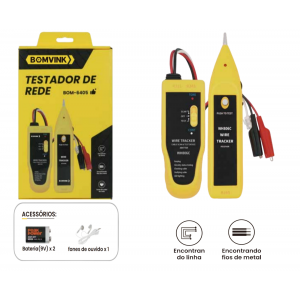 KIT LOCALIZADOR ZUMBIDOR RASTREADOR DETECTOR DE LINHA E CABOS RJ11 RJ45 BOM-6405
