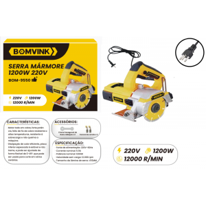 SERRA MÁRMORE  220V 1200W 12000 R/MIM  BOM-9550