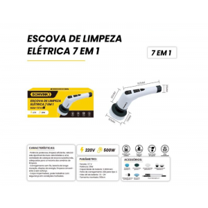 ESCOVA DE LIMPEZA GIRATORIA MULTIFUNCIONAL 7 EM 1 BOM-7374
