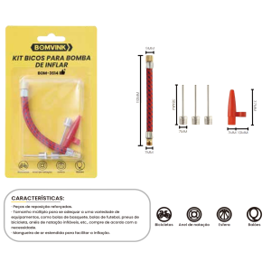 BICO PARA BOMBA DE INFLAR KIT 5PÇS  BOM-3614