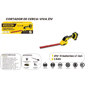 APARADOR DE CERCA VIVA RECARREGAVEL C/2 BATERIAS 21V 1.5AH BOM-9113