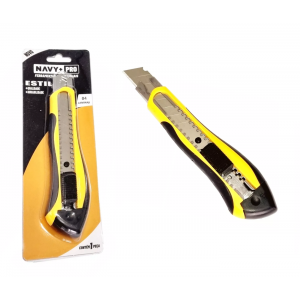 ESTILETE EMBORRACHADO COM CORPO DE METAL C/ 4 LAMINA RESERVA 30027