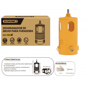 DESGRANADOR/DEBULHADOR DE MILHO P/ PARAFUSADEIRA  BOM-5662