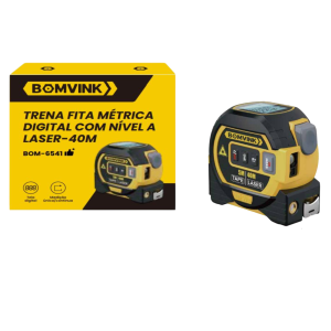 TRENA DIGITAL A LASER E NIVEL MULTIFUNCIONAL 40 METROS BOM-6541