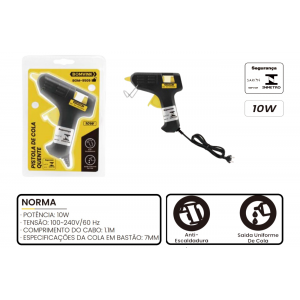 PISTOLA DE COLA QUENTE PEQUENA 10 WATS 127-220V BOM-9509