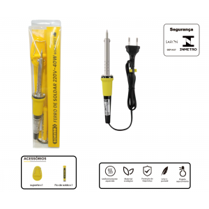 FERRO DE SOLDA 40 WATS 220V BOM-9517