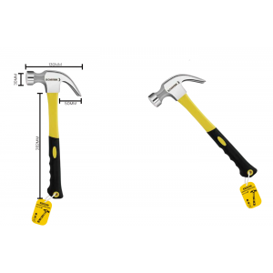 MARTELO UNHA CABO DE PLASTICO EMBORRACHADO 500-G BOM-1002