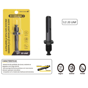  ADAPTADOR 1/2  P/ MANDRIL ENCAIXE SDS PLUS 14MM MARTELETE BOM-5663