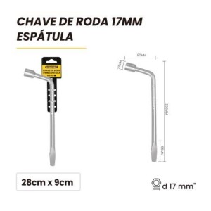 CHAVE DE RODA 17 MM COM ESPATULA BOM-1420