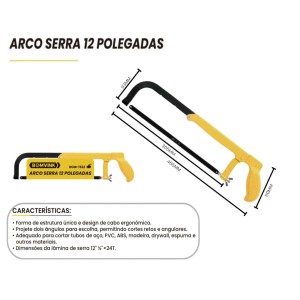 ARCO DE SERRA COM REGULAGEM 12' POLEGADAS BOM-1522
